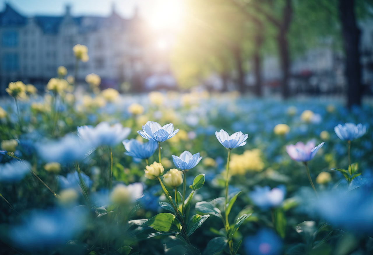 Blue flowers