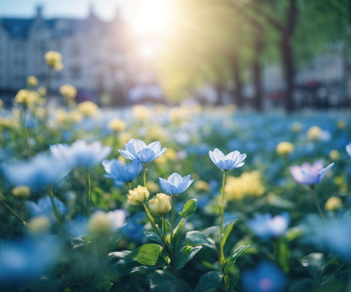 Blue flowers