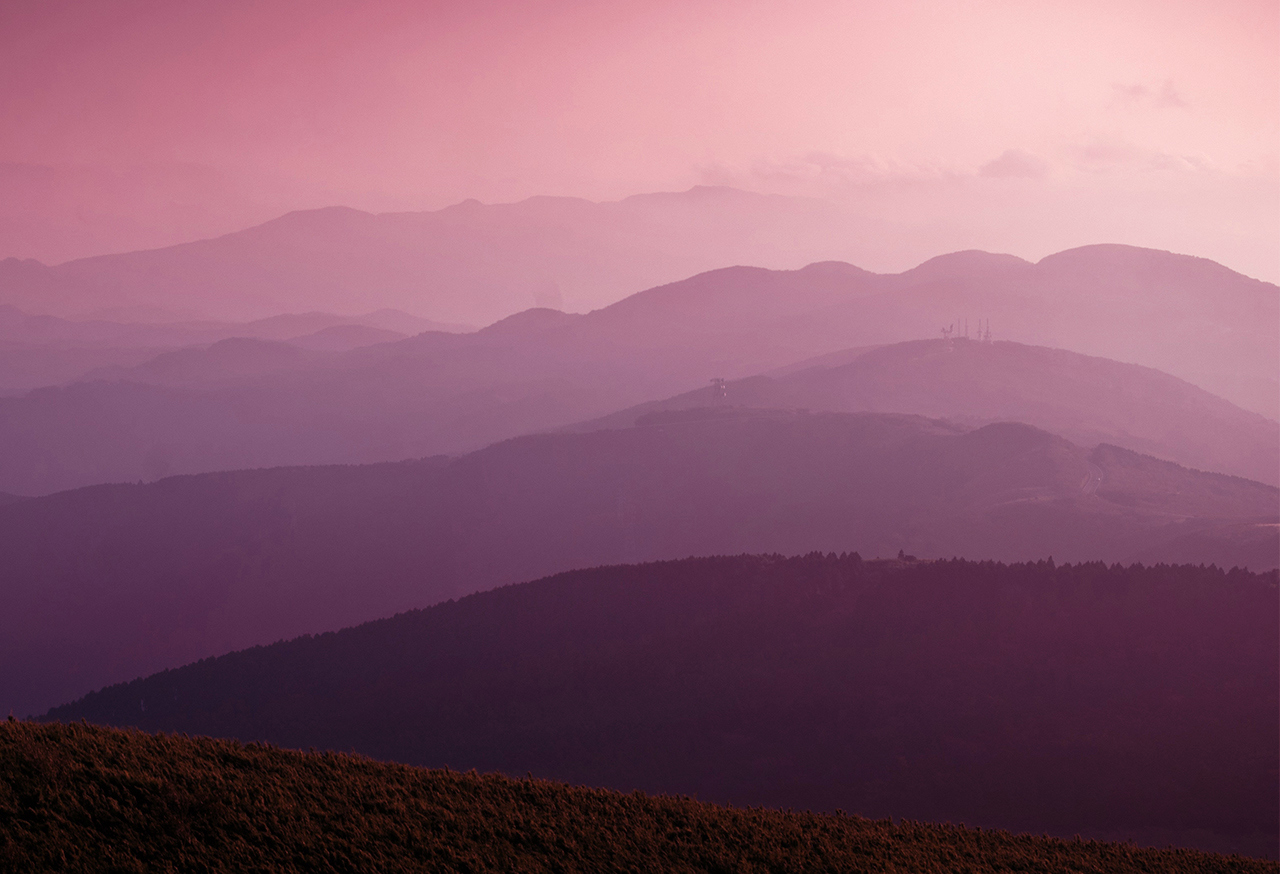 Misty hill scape