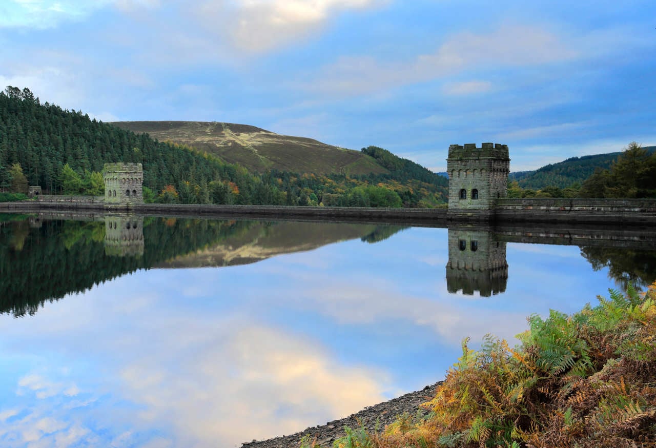 Autumn; Derwent reservoir; Derbyshire; Peak District National Park; England; UK