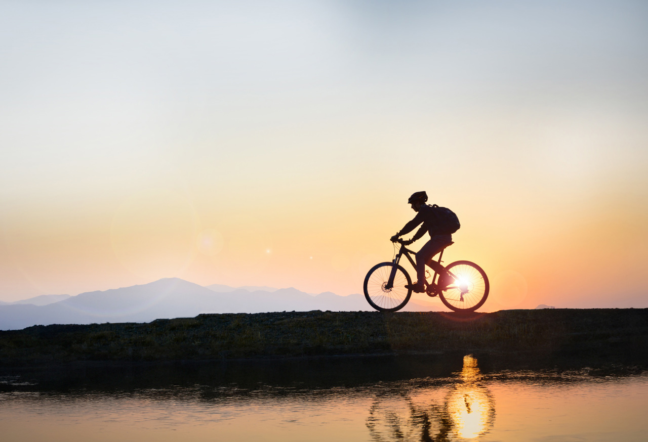 Person on bicycle 