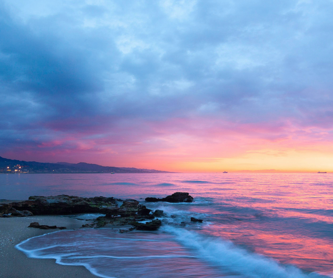 Sunrise over a beach