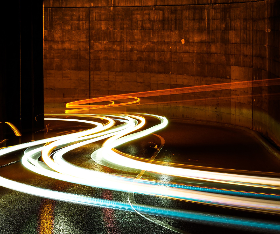Long exposure car lights
