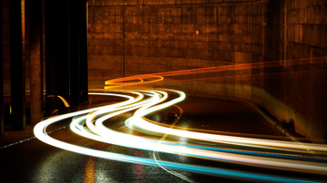 Long exposure car lights