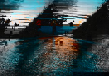 Person Running After A Downpour