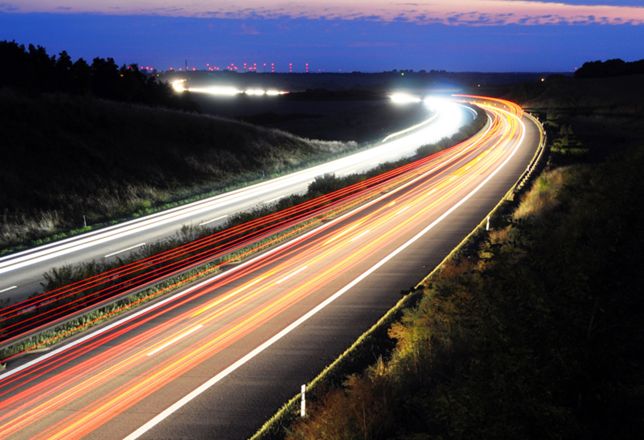 Road at night