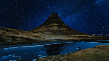 Mountain at night