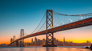 Golden Gate Bridge At Dawn