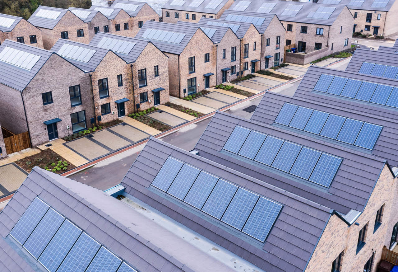 Solar panels on home roofs