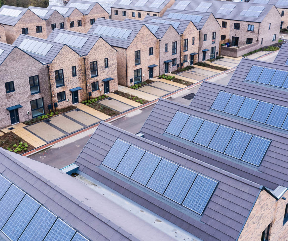 Solar panels on home roofs