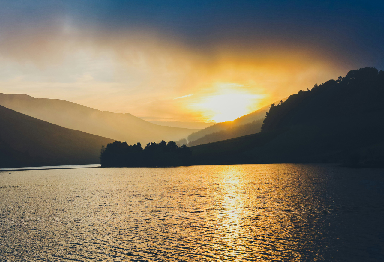 Sunset over water