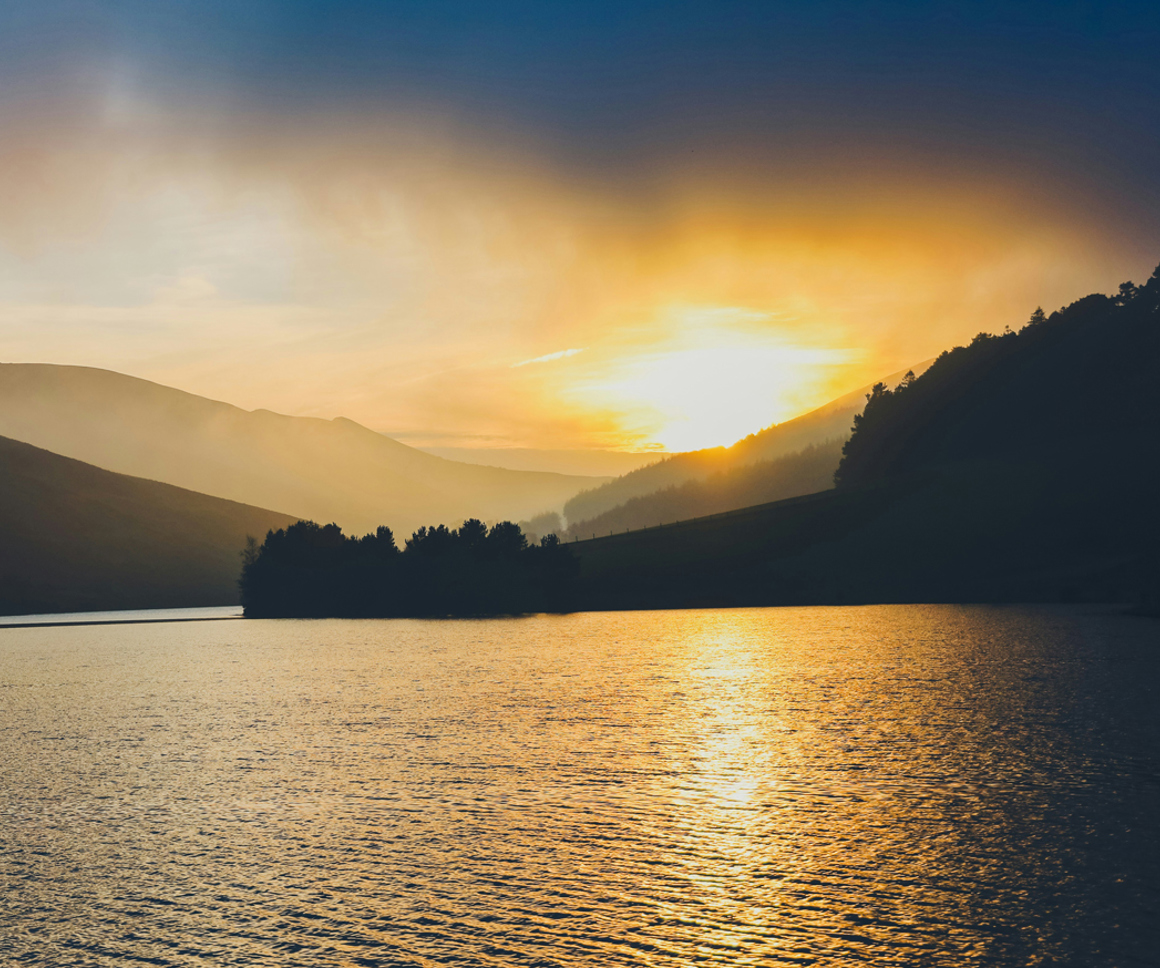 Sunset over water