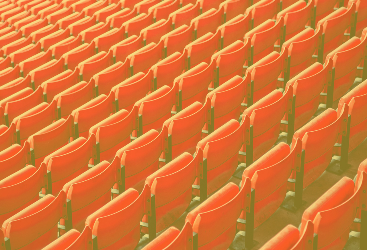 Seating at a sports stadium