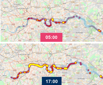 Thames Traffic Heatmap